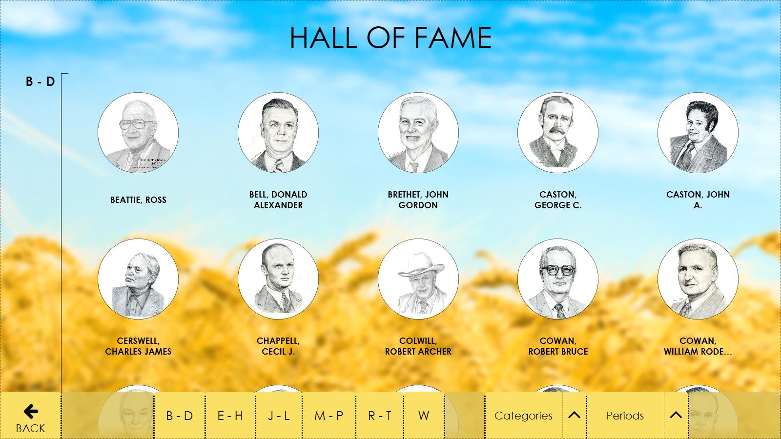 Interactive Hall of fame application